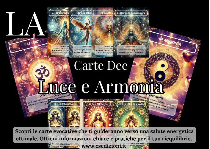 promo 3 carte luce armonia DEE, di cristian sinisi cs edizioni